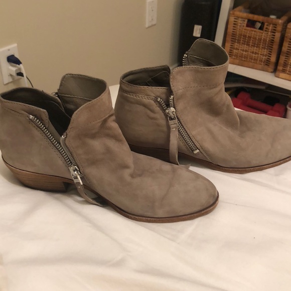 sam edelman packer leather block heel booties